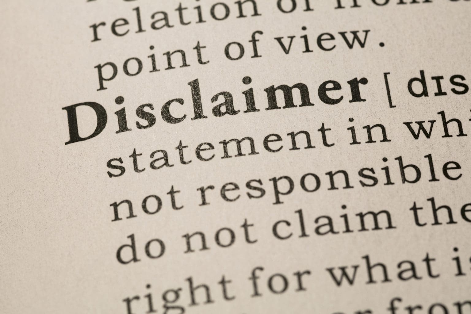 Disclaimer Page 1 Disclaimer Page