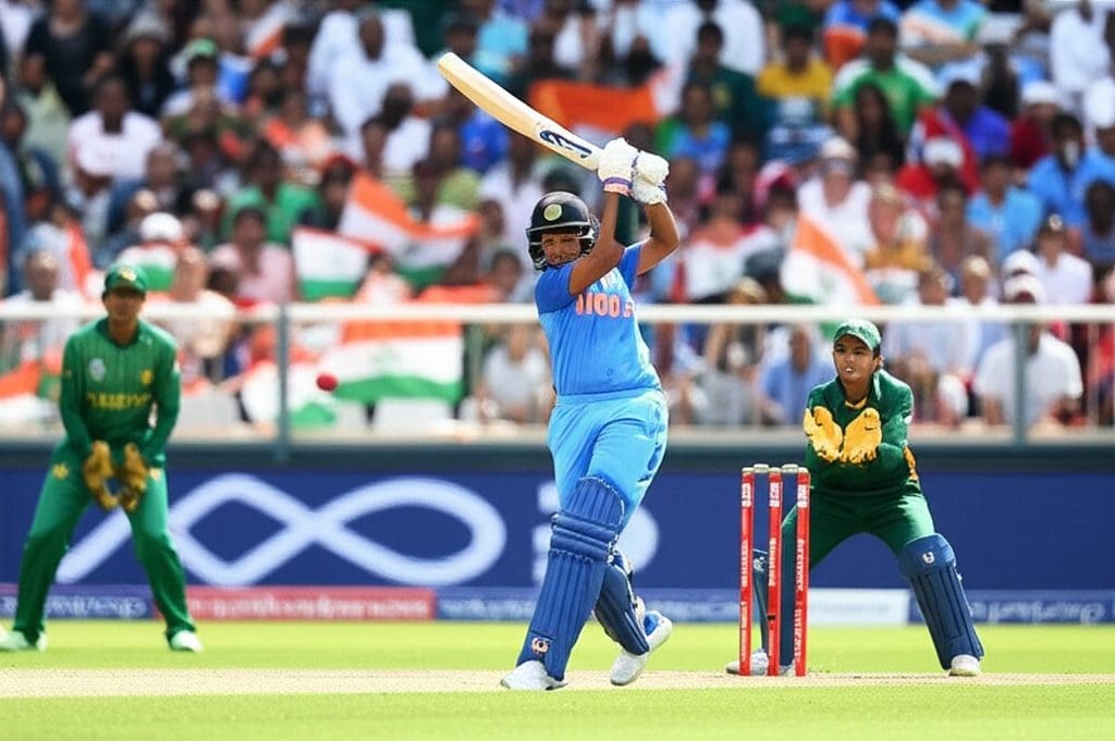 Women’s World Cup Showdown: India vs Pakistan’s Must-Have Clash 2 Generate a high-quality, relevant image prompt for an article about: Women’s World Cup Showdown: I